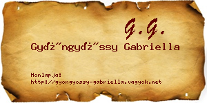 Gyöngyössy Gabriella névjegykártya
