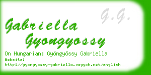 gabriella gyongyossy business card